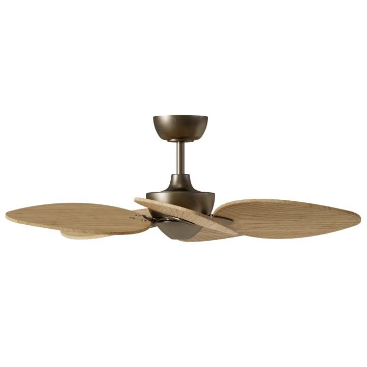 Ventilador ALMA S latón madera media luz confort – Sulion