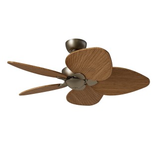 Ventilador ALMA S latón madera oscura luz confort – Sulion