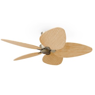 Ventilador ALMA L latón madera media sin luz – Sulion