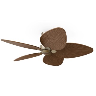 Ventilador ALMA L latón madera oscura sin luz – Sulion