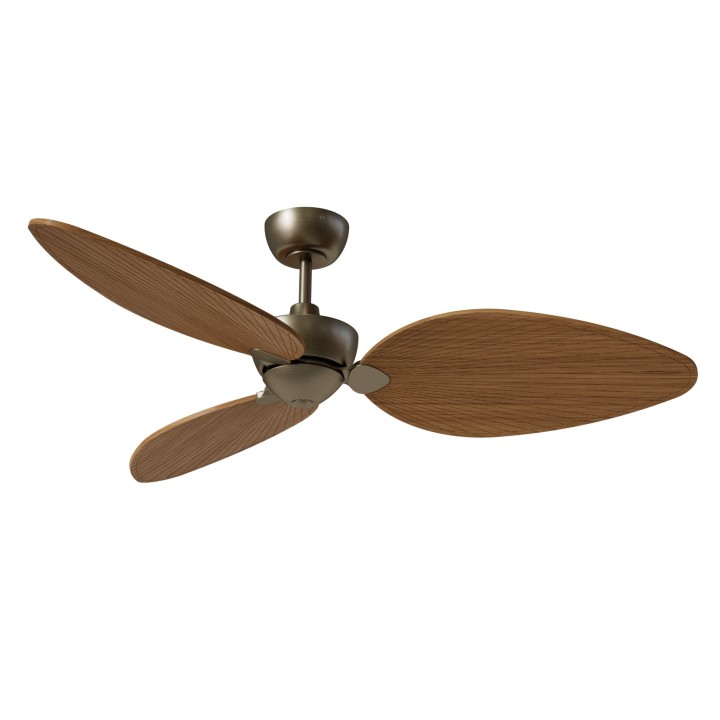 Ventilador ALMA L latón madera clara luz confort – Sulion