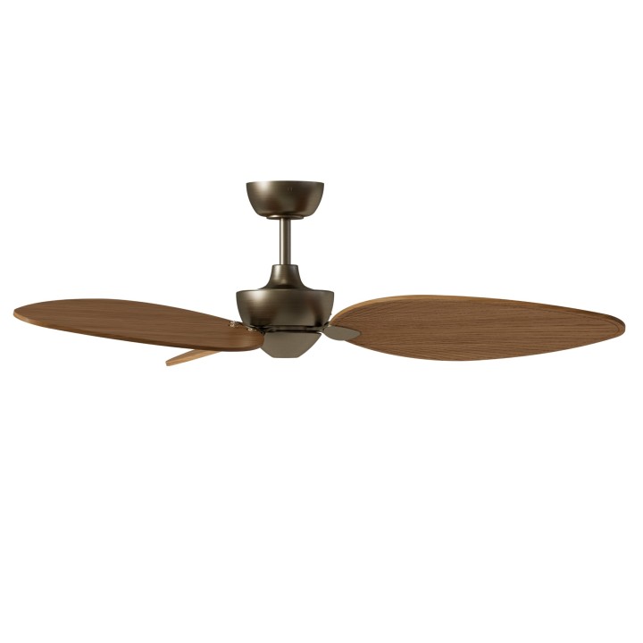 Ventilador ALMA L latón madera clara luz confort – Sulion