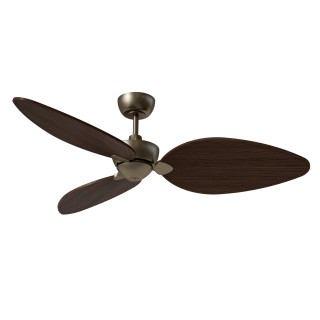 Ventilador ALMA L latón madera media luz confort – Sulion