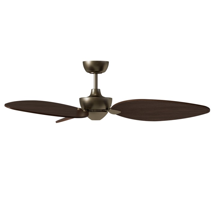 Ventilador ALMA L latón madera media luz confort – Sulion