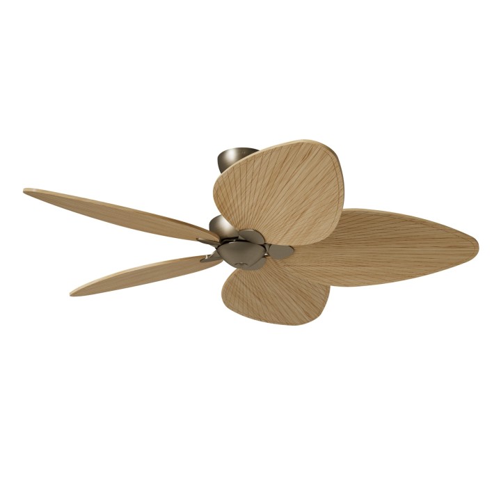 Ventilador ALMA L latón madera media luz confort – Sulion
