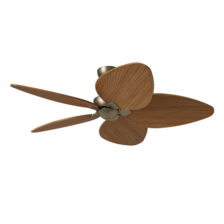 Ventilador ALMA L latón madera oscura luz confort – Sulion