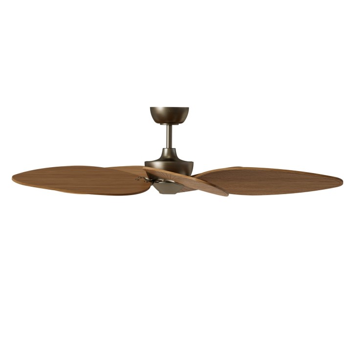 Ventilador ALMA L latón madera oscura luz confort – Sulion