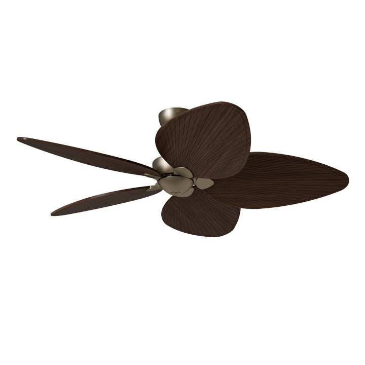 Ventilador ALMA L latón madera oscura luz confort – Sulion