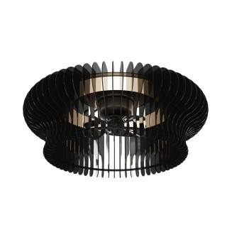 Ventilador DAYA STYLE negro con doble motor rotativo y luz – Sulion