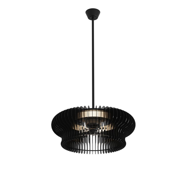 Ventilador DAYA STYLE negro con doble motor rotativo y luz – Sulion