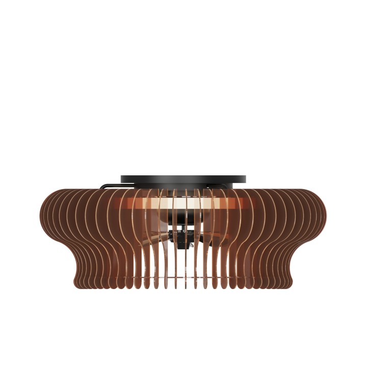 Ventilador DAYA STYLE marrón con doble motor rotativo y luz – Sulion