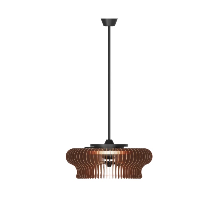 Ventilador DAYA STYLE marrón con doble motor rotativo y luz – Sulion