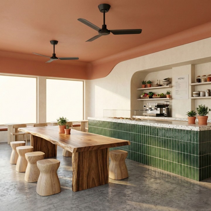 Ventilador NOX S negro diseño contemporáneo – Sulion