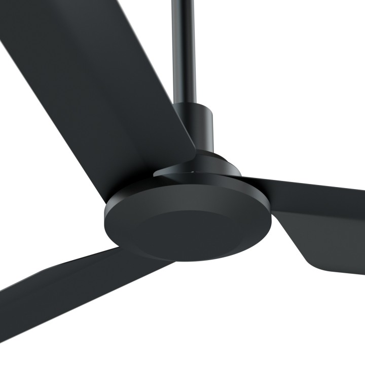 Ventilador NOX S negro diseño contemporáneo – Sulion