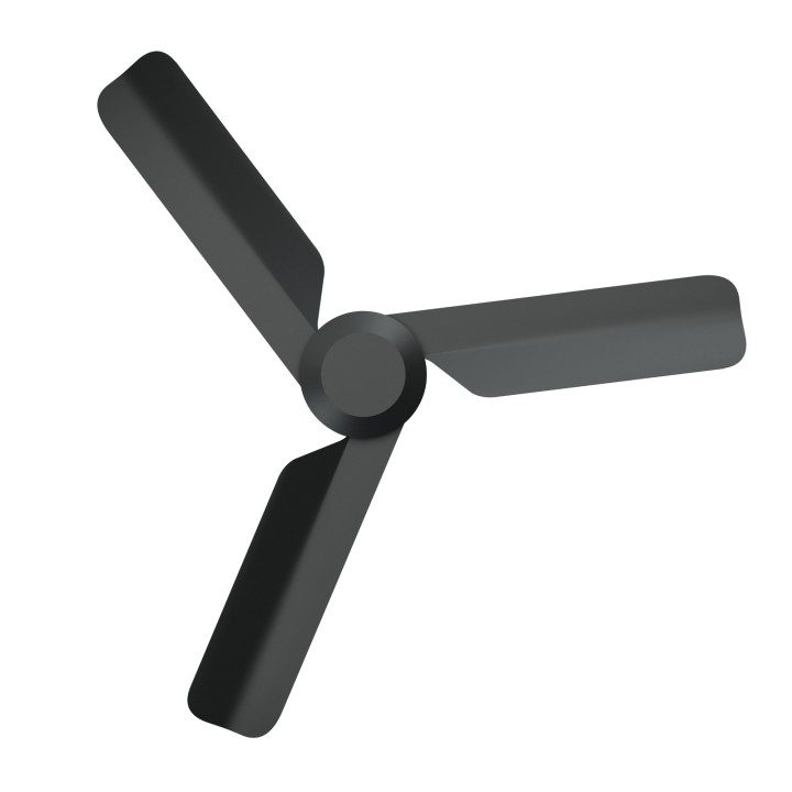 Ventilador NOX S negro diseño contemporáneo – Sulion