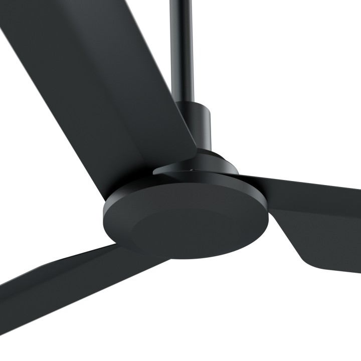 Ventilador NOX L negro diseño contemporáneo – Sulion