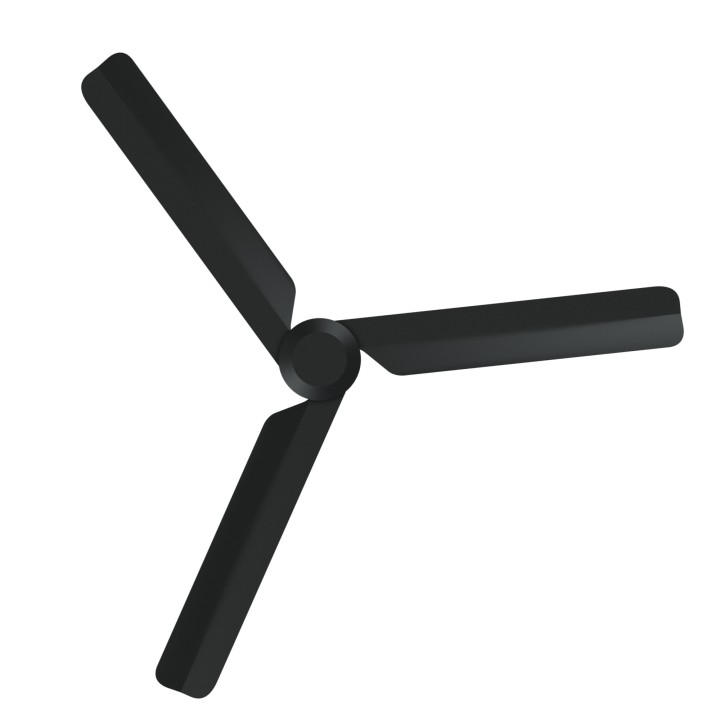 Ventilador NOX L negro diseño contemporáneo – Sulion