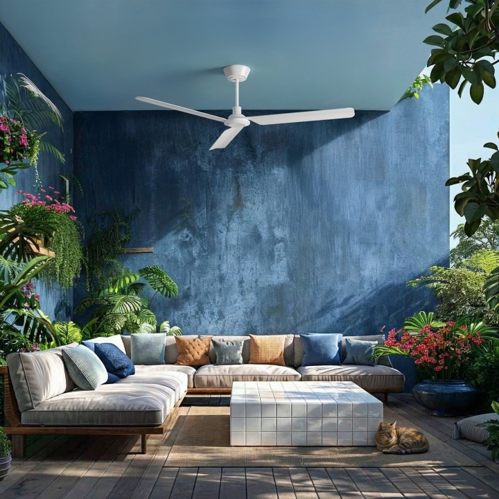 Ventilador NOX L blanco diseño contemporáneo – Sulion