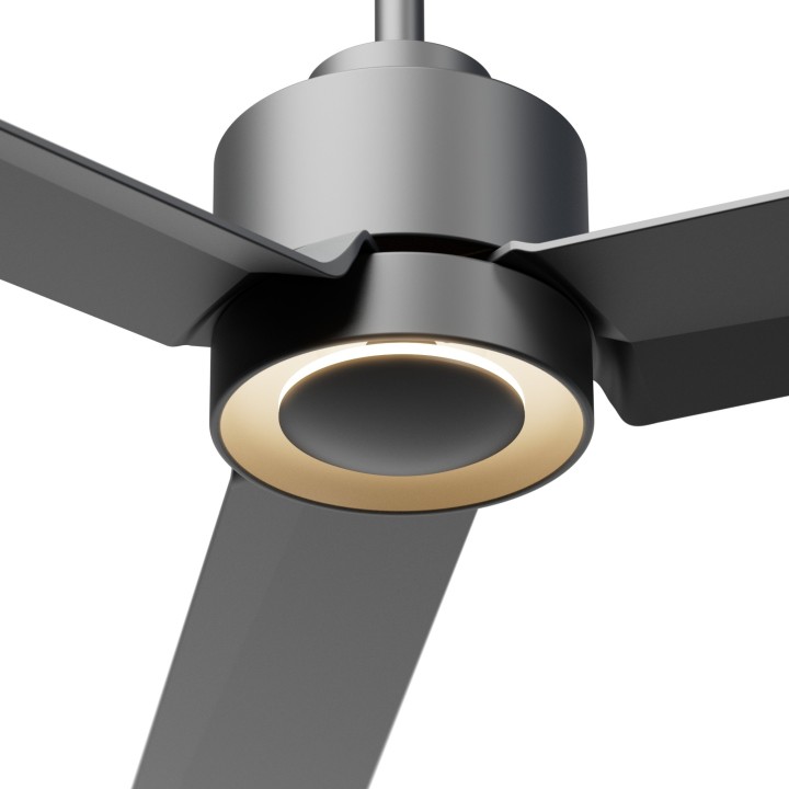 Ventilador ANNE M gris grafito palas gris grafito luz indirecta Sulion