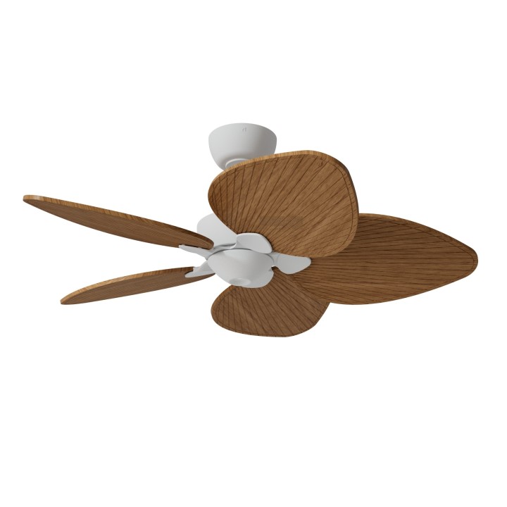 Ventilador ALMA S blanco madera oscura luz confort – Sulion