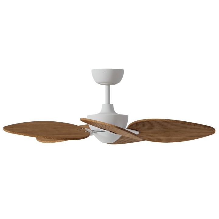 Ventilador ALMA S blanco madera oscura luz confort – Sulion
