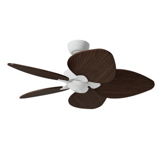 Ventilador ALMA S blanco madera oscura luz confort – Sulion
