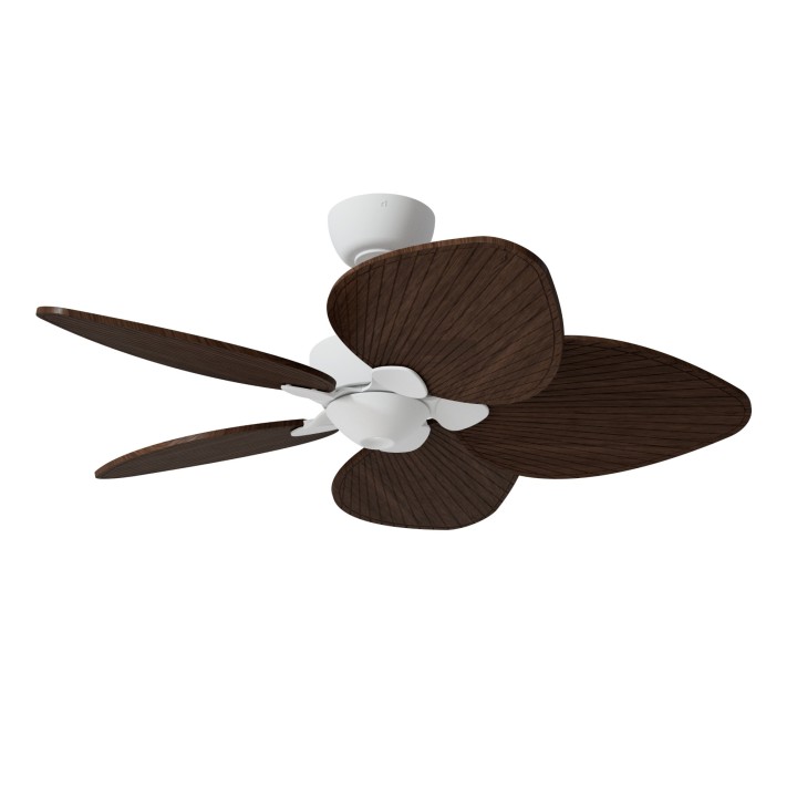 Ventilador ALMA S blanco madera oscura luz confort – Sulion