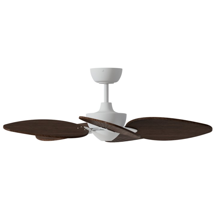 Ventilador ALMA S blanco madera oscura luz confort – Sulion