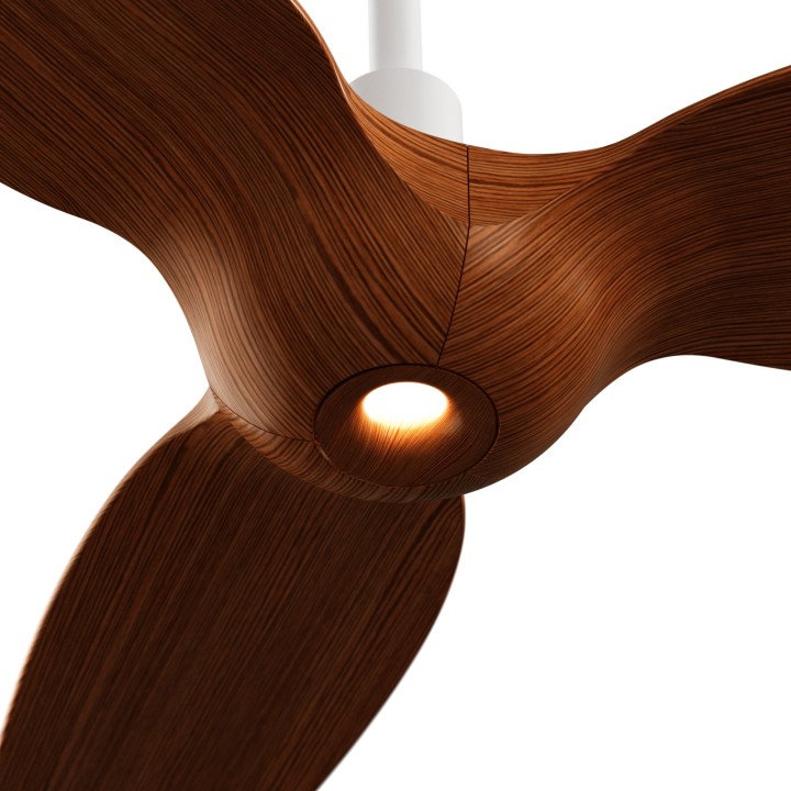 Ventilador IVY NEO S blanco palas madera con luz focal – Sulion
