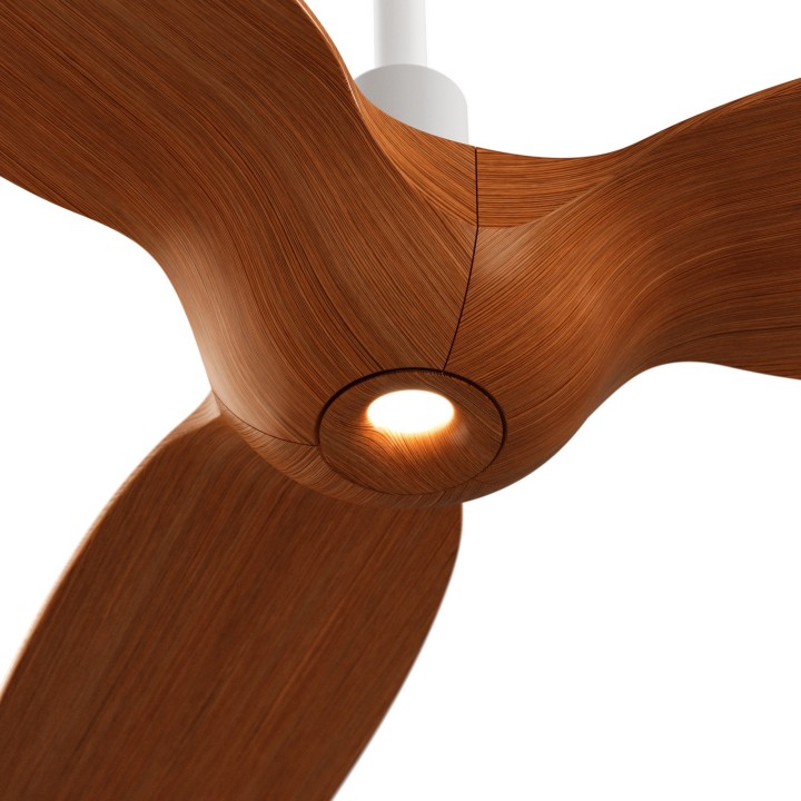 Ventilador IVY NEO L blanco palas madera con luz focal – Sulion