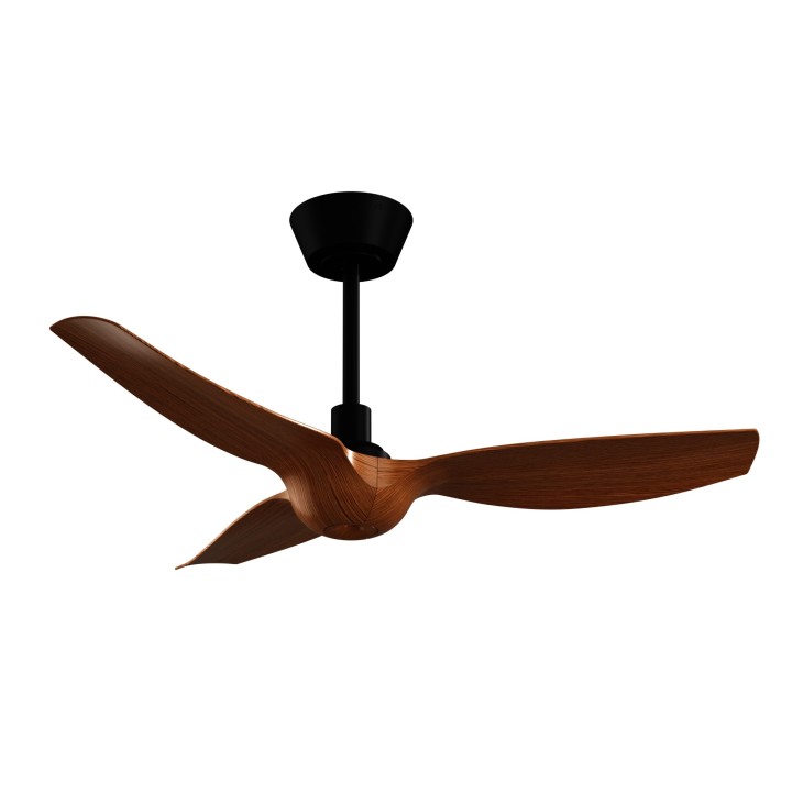 Ventilador IVY NEO S negro palas madera con luz focal – Sulion