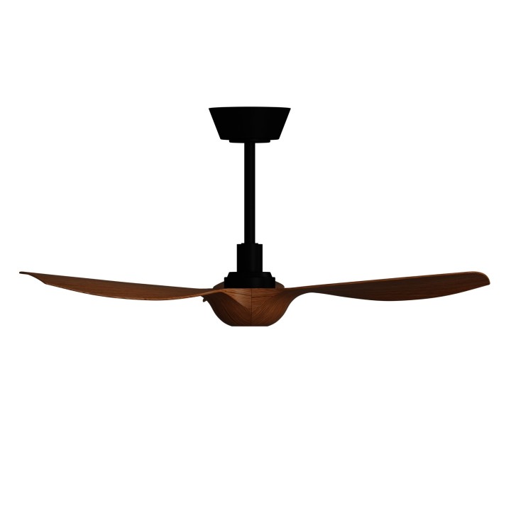 Ventilador IVY NEO S negro palas madera con luz focal – Sulion