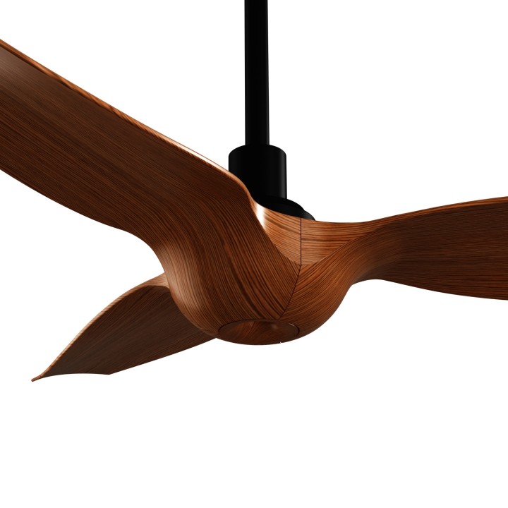 Ventilador IVY NEO S negro palas madera con luz focal – Sulion