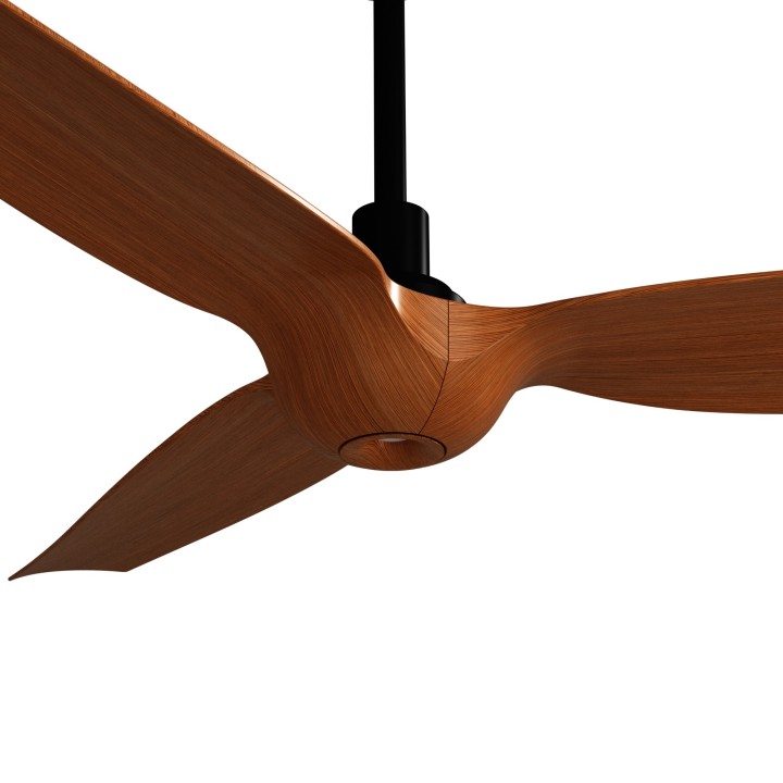 Ventilador IVY NEO L negro palas madera con luz focal – Sulion