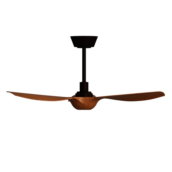 Ventilador IVY NEO S marrón óxido palas madera con luz focal – Sulion