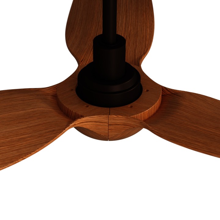 Ventilador IVY NEO S marrón óxido palas madera con luz focal – Sulion