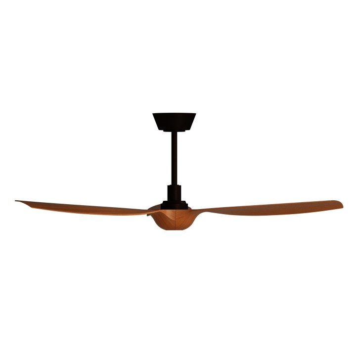 Ventilador IVY NEO L marrón óxido palas madera con luz focal – Sulion