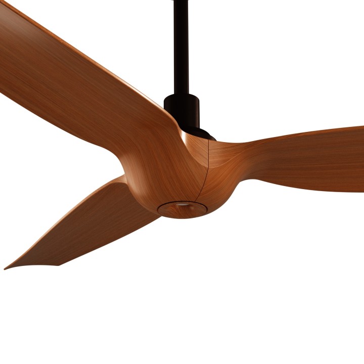Ventilador IVY NEO L marrón óxido palas madera con luz focal – Sulion