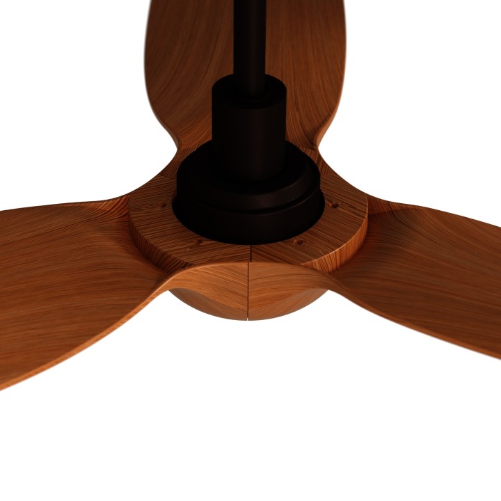 Ventilador IVY NEO L marrón óxido palas madera con luz focal – Sulion