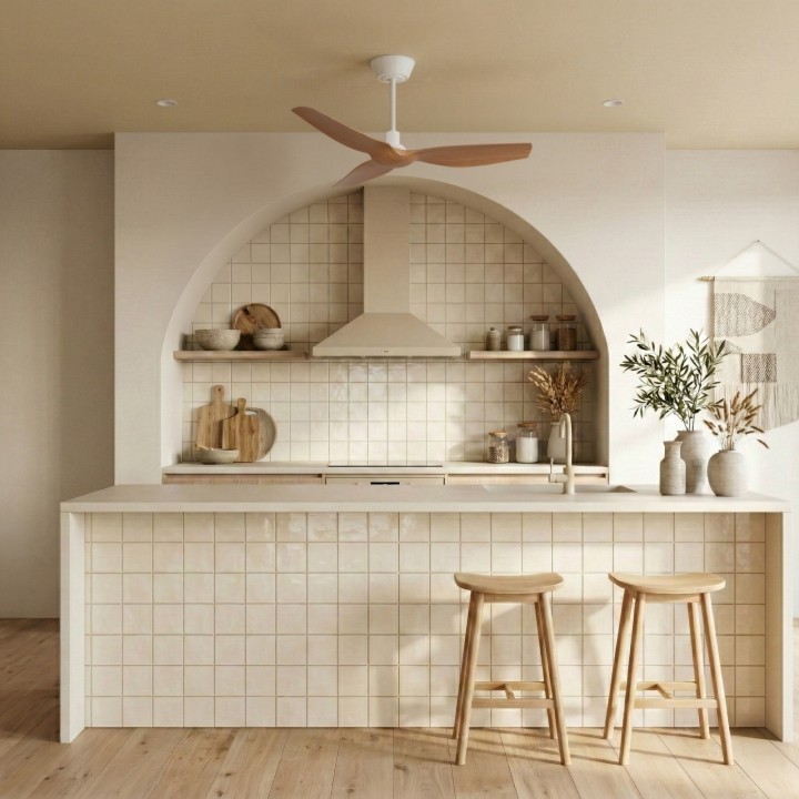 Ventilador IVY NEO S blanco palas madera sin luz – Sulion