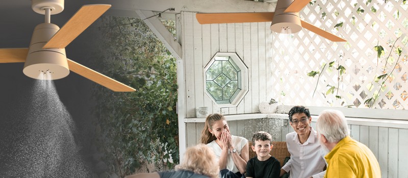 MIST, el primer ventilador para exterior con depósito de agua y nebulizador incorporado